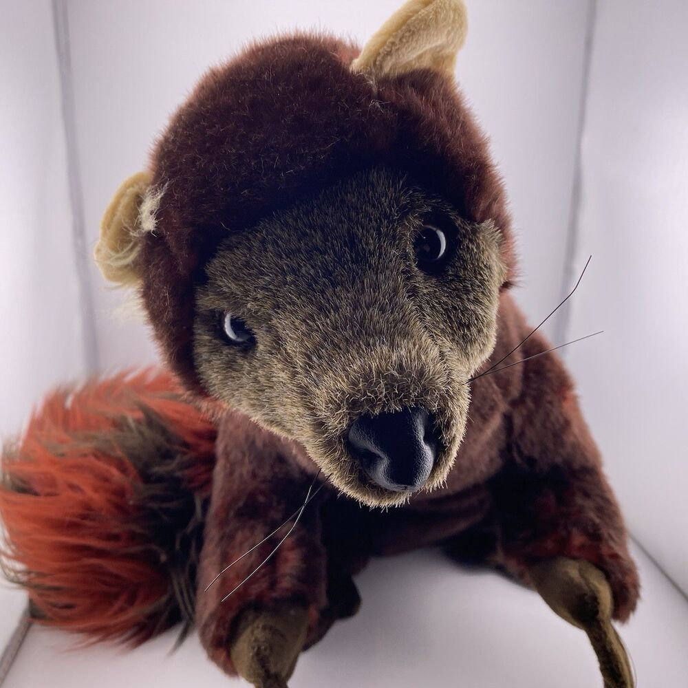 RARE Ring Tailed Mongoose Plush Badger Discovery Kids Stuffed Animal w/sound
